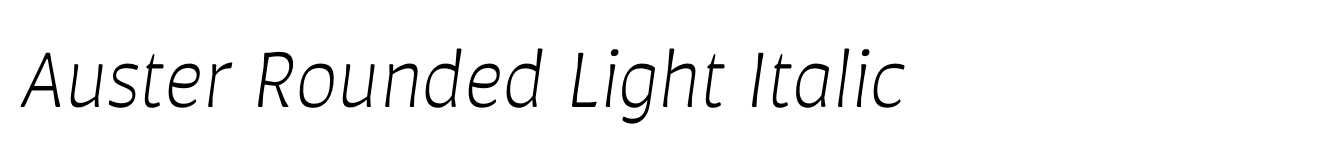 Auster Rounded Light Italic